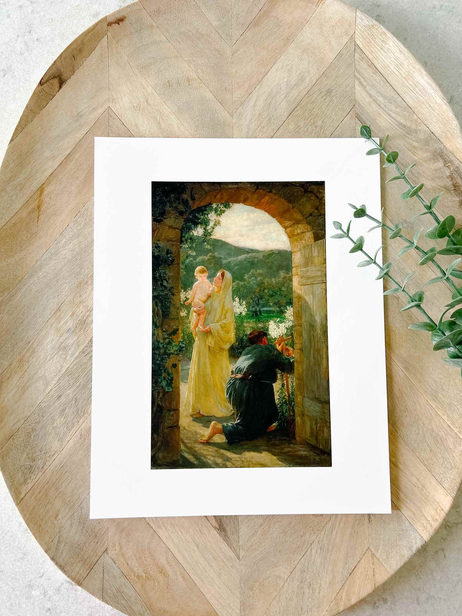 Holy Family at Home Print - Religious Wall Art for Living Room, Bedroom & Church Decor - Perfect for Christian Home Decor & Gifts
