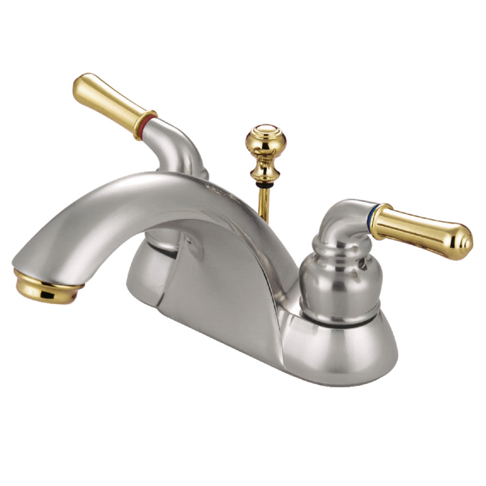 Kingston Brass KB2622B Naples 4-Inch Centerset Bathroom Faucet - Chrome Finish, Single Handle, Ideal for Small Bathroom Sinks & Vanities