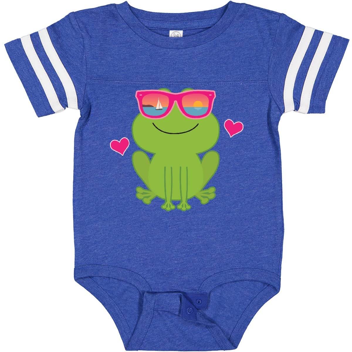 Inktastic Summer Frog Beach Vacation Sunglasses Baby Bodysuit - Cute Frog Print Infant Onesie for Boys & Girls | Perfect for Beach Trips, Pool Parties & Summer Outings