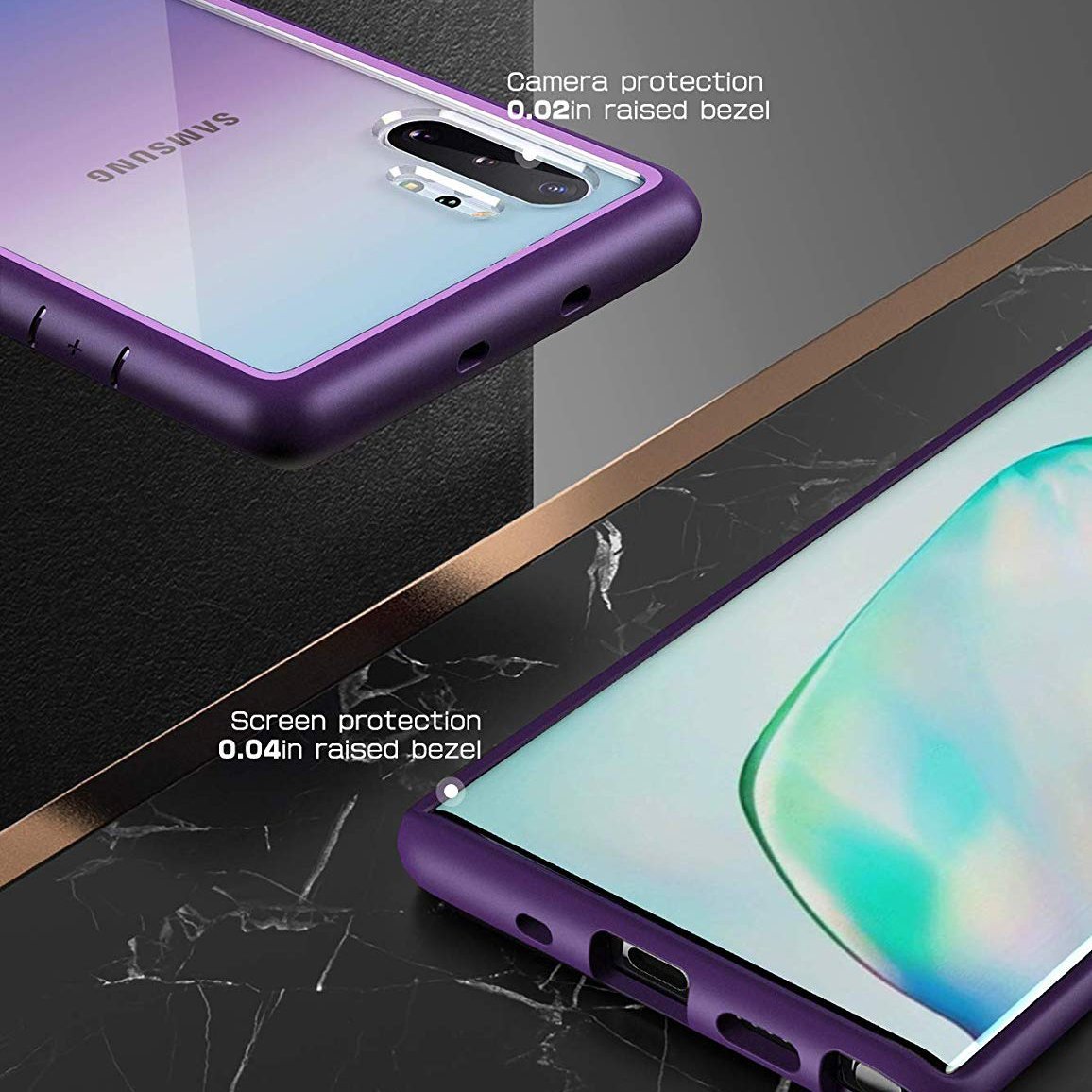 Samsung Galaxy Note10 Plus / Note10 Plus 5G Case - Unicorn Beetle Style Slim Clear Protective Cover in Purple | Perfect for Daily Use, Work & Travel