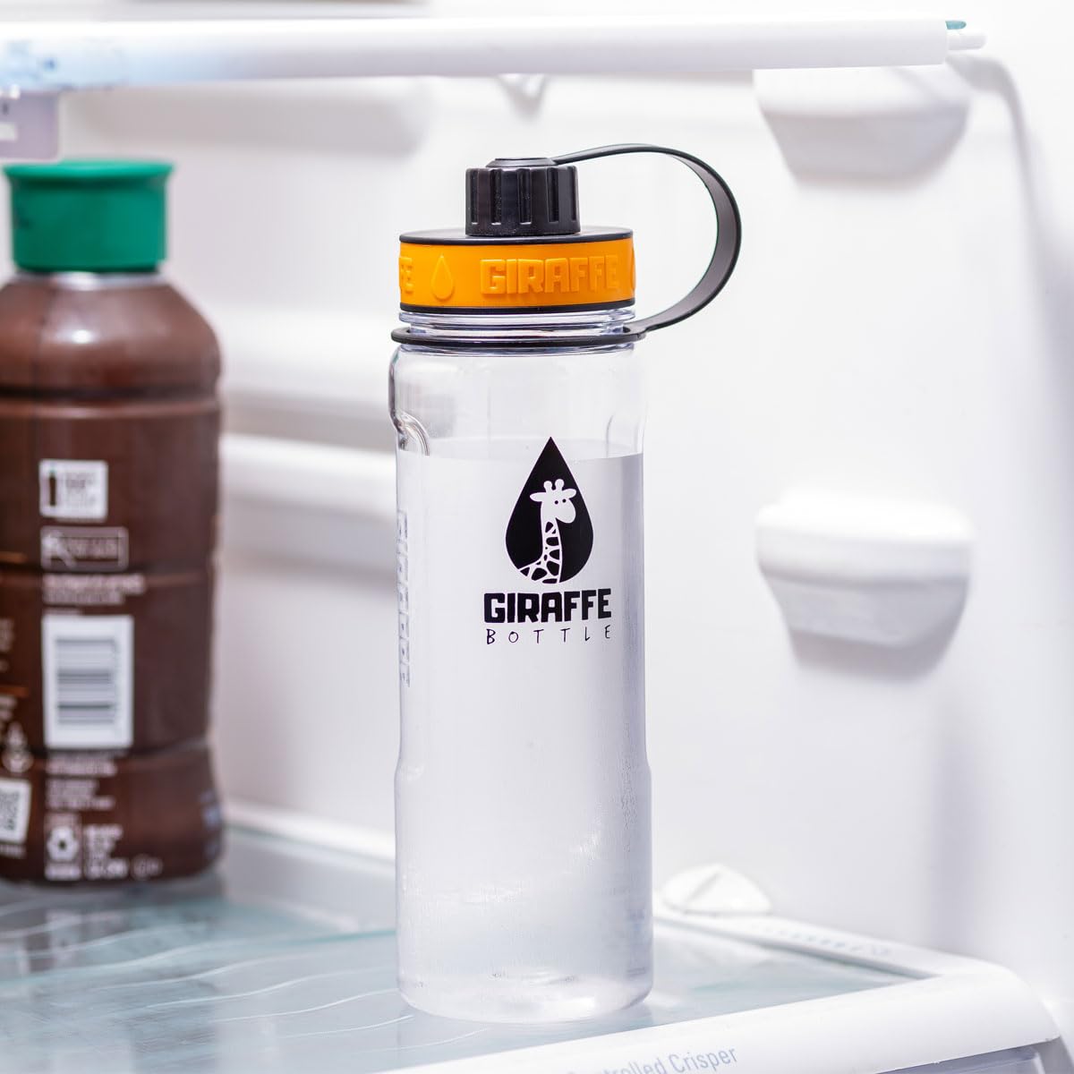 **Hands-Free Giraffe Bottle Tower - 25 Inch (63 cm) Clear Tritan Water Bottle for Outdoor Sports, Hiking, Camping & Workouts**