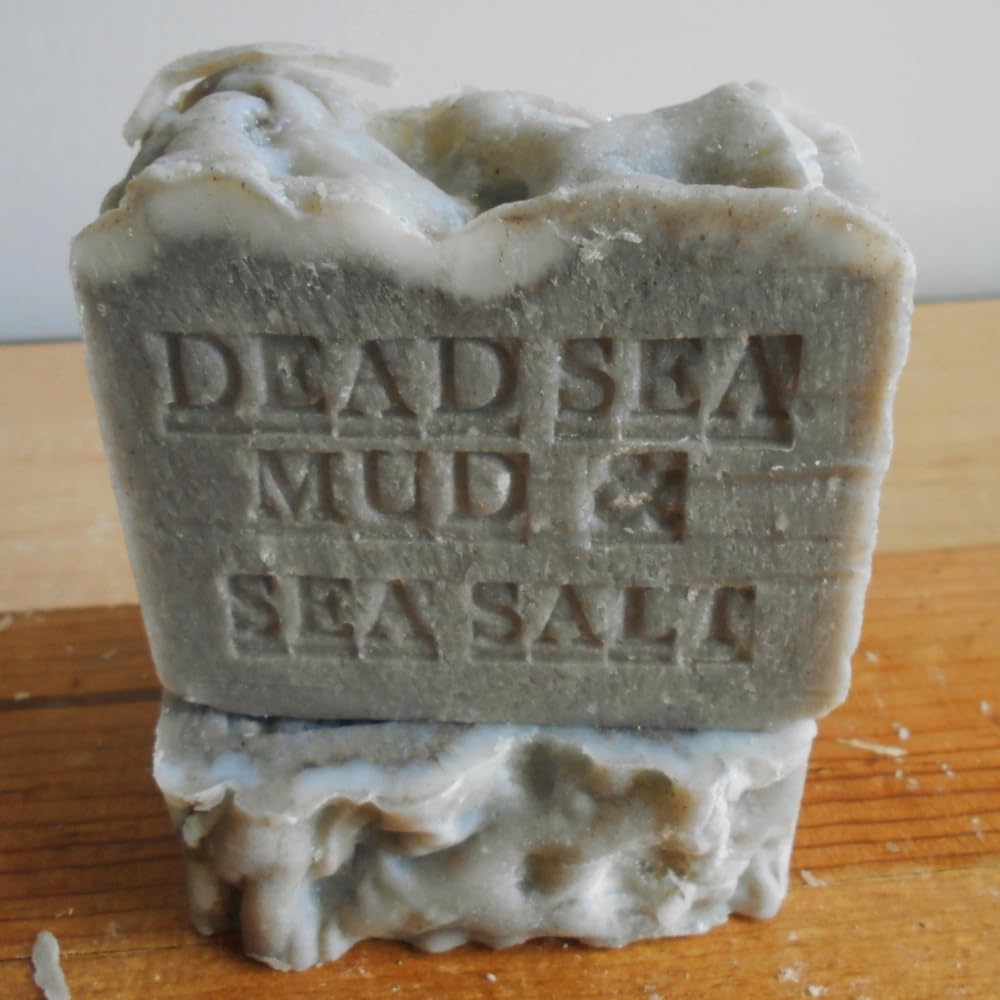 Natural Handmade Dead Sea Mud Soap & Exfoliating Dead Sea Salt - Deep Cleansing & Skin Renewal for Acne, Blackheads & Dry Skin - Perfect for Spa, Bath & Gift Sets