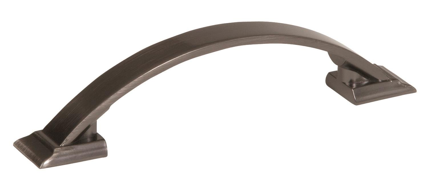 Amerock Gunmetal Cabinet Pull - 3-3/4 inch (96mm) Center to Center - Candler Drawer Handle - 1 Pack - Modern Cabinet Hardware for Kitchen, Bathroom & Furniture Upgrade