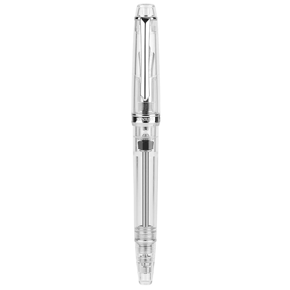 Premium Lanxivi Penbbs 268 Vacuum Filling Fountain Pen - Extra Fine Nib, Clear Acrylic Body, Gift Box Set - Perfect for Calligraphy, Journaling & Office Use