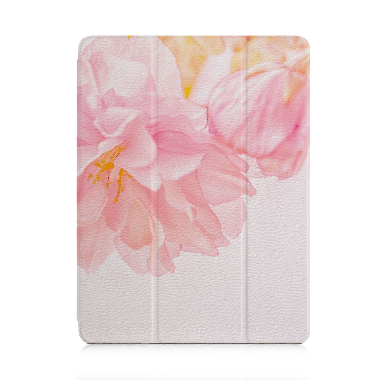 Premium iPad Trifold Case with Pink Floral Design - Slim Protective Cover for iPad 6/7/8/9th Gen, iPad Air 3/4, iPad Pro 10.5