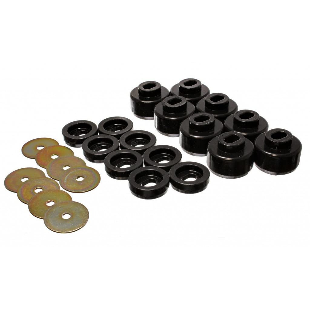 Energy Suspension Body Cab Mount Set for 1999-2004 Chevy Silverado 1500 - Black 3.4150G | Heavy-Duty Vibration Dampening for Smooth Off-Road & Towing Performance