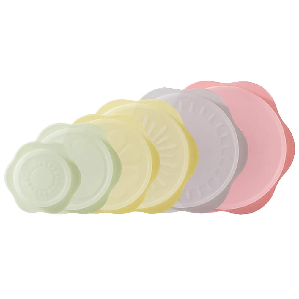 Hemoton 6-Piece Silicone Food Cover Set - Reusable Stretch Lids for Bowls, Flexible & Airtight Food Storage Covers - Perfect for Meal Prep, Leftovers & Refrigerator Organization