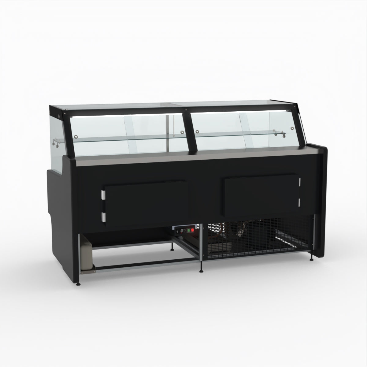 2 Meter AG Deli Showcase Glass Display Case - Perfect for Supermarkets, Delis & Bakeries to Showcase Fresh Food & Pastries