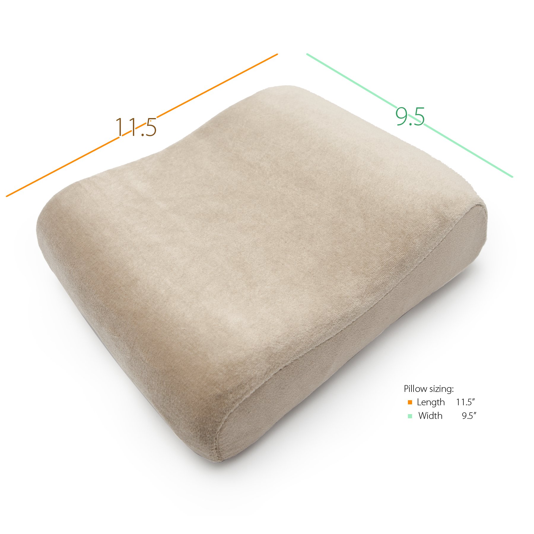 Memory Foam Neck Pillow for Travel - Ergonomic Support & Removable Cover - Beige - Perfect for Airplanes, Cars, and Office Use