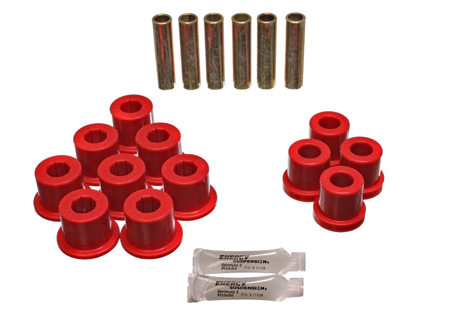 Energy Suspension 3.2108R Rear Spring Bushing Kit for GM 2WD & 4WD Trucks & SUVs - Durable Polyurethane Replacement for Worn Bushings - Perfect for Off-Roading, Towing & Heavy-Duty Use