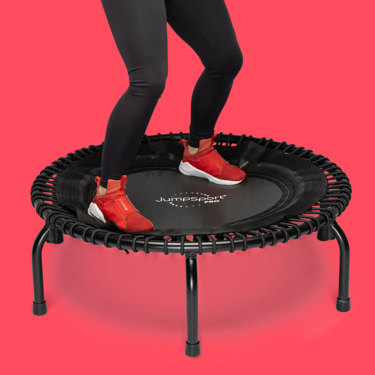 JUMPSPORT 350 PRO Fitness Trampoline - 39 Inch Rebounder for Home Workouts, Cardio Exercise & Weight Loss | Perfect for Indoor Gym, Kids Play & Family Fitness Activities