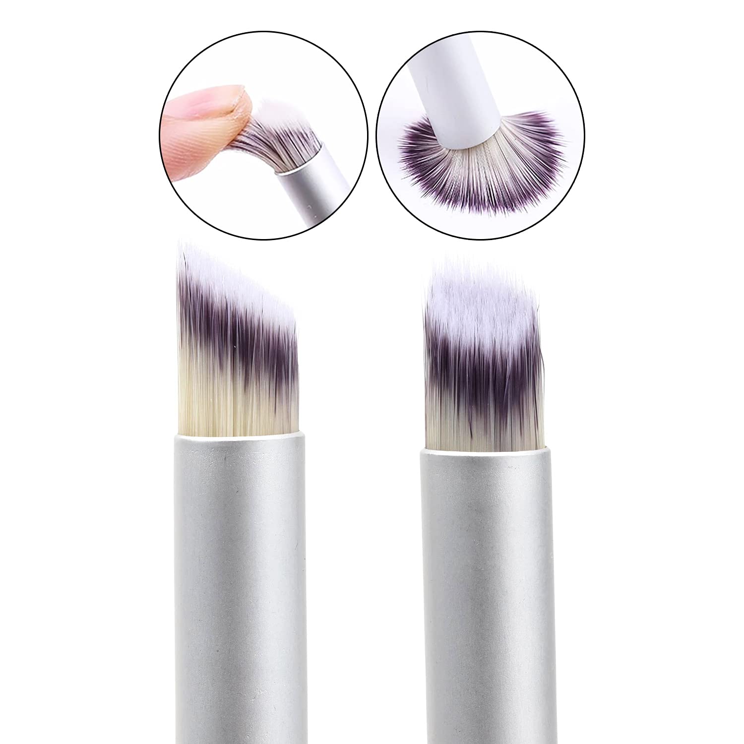 DANNEASY 6Pcs Ombre Nail Brush Set - Acrylic Nail Design Brushes with Gradient Pen for Gel Nails, Professional Manicure Tools for Salon & Home Use