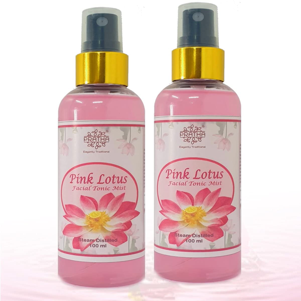 Pure Pink Lotus Facial Tonic Mist - Hydrating & Refreshing Face Spray (Pack of 2) | Natural Skincare for Dry Skin, Makeup Setting & On-The-Go Refreshment