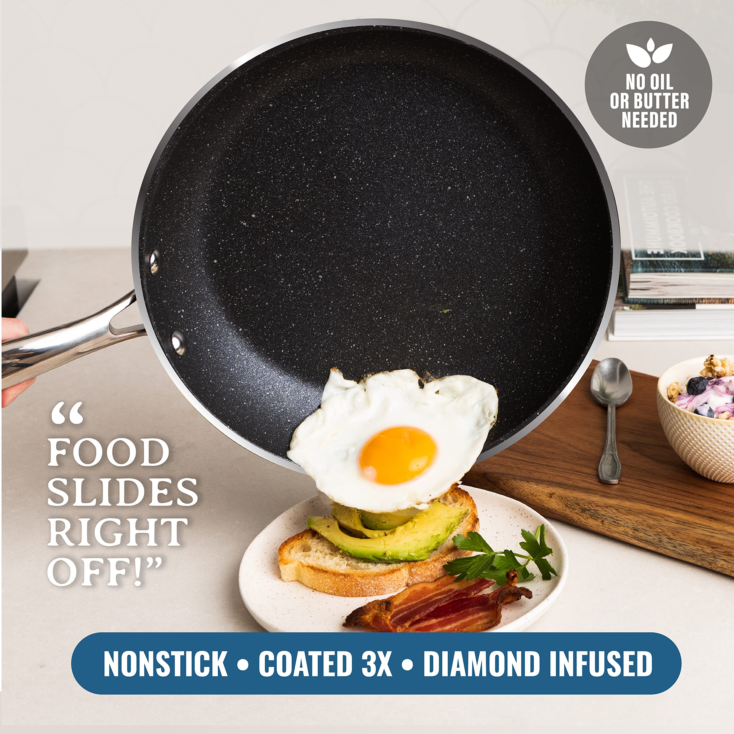Granite Stone 20-Piece Nonstick Cookware & Bakeware Set - Red Pots and Pans with Mineral Diamond Coating | Ultra Durable, Oven & Dishwasher Safe | 100% Toxin-Free for Healthy Cooking | Perfect for Baking, Frying, and Everyday Meal Prep
