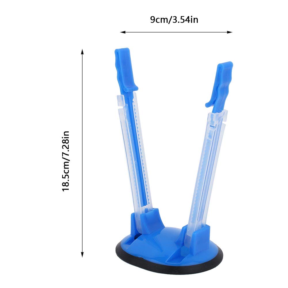 Adjustable Bag Holder Stand for Food Storage Bags - Hands-Free Organizer Rack for Plastic Freezer Bags, Meal Prep & Kitchen Organization (Blue) - Perfect for Pantry, Freezer & Countertop Storage