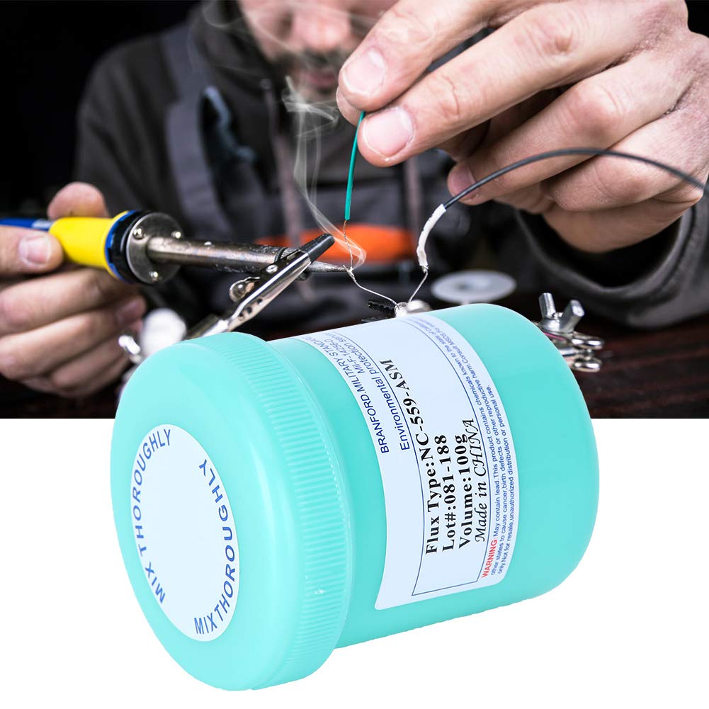NC-559-ASM No-Clean Flux Paste - 28um Solder Flux for Electronics, Phone PCB, BGA & SMD Repair (100g) - Ideal for Circuit Board Maintenance & DIY Electronics Projects