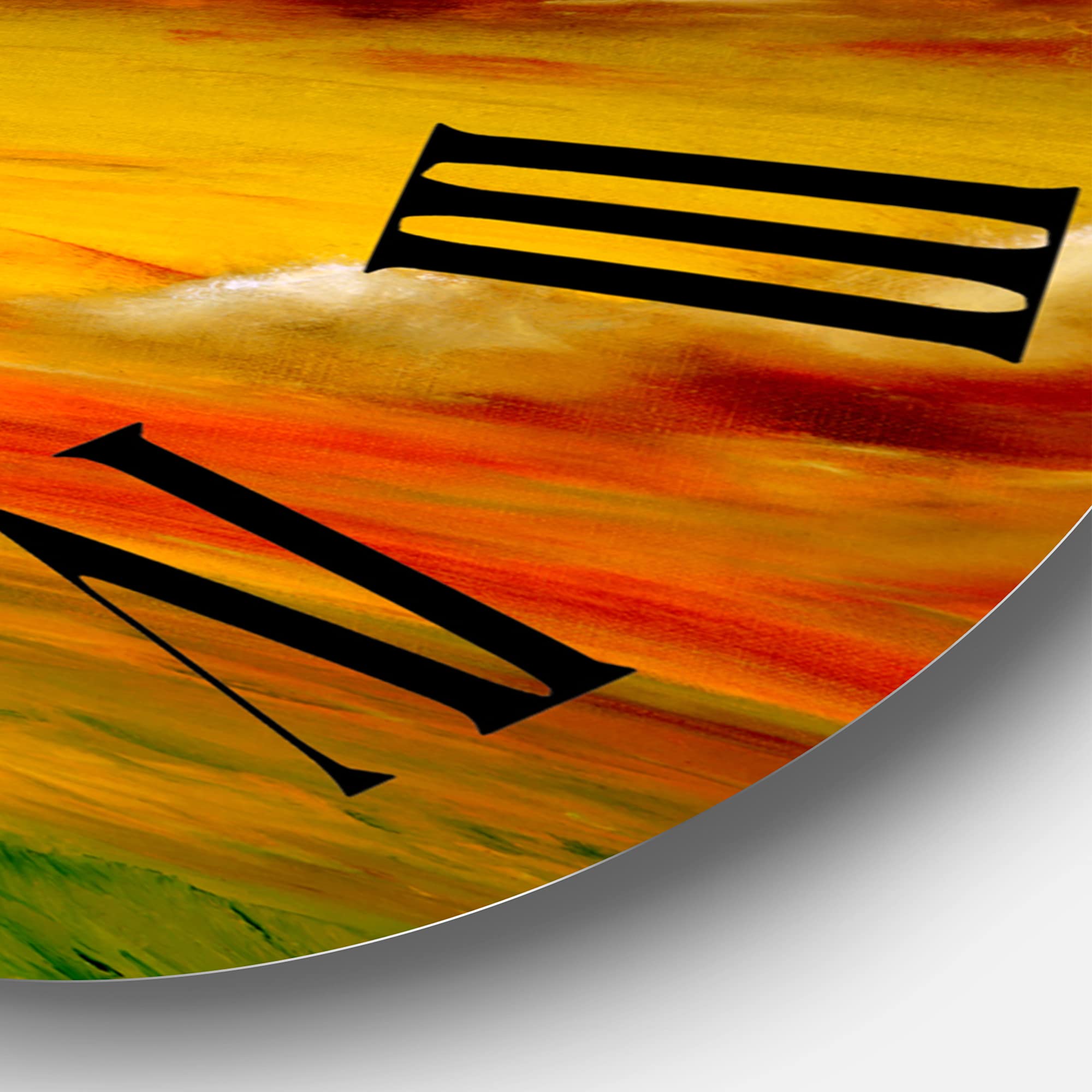 Farmhouse Wall Clock - Large Sunset Landscape Decor for Bedroom, Living Room & Office | Santa Rosa California Inspired Design | Modern Home & Office Décor