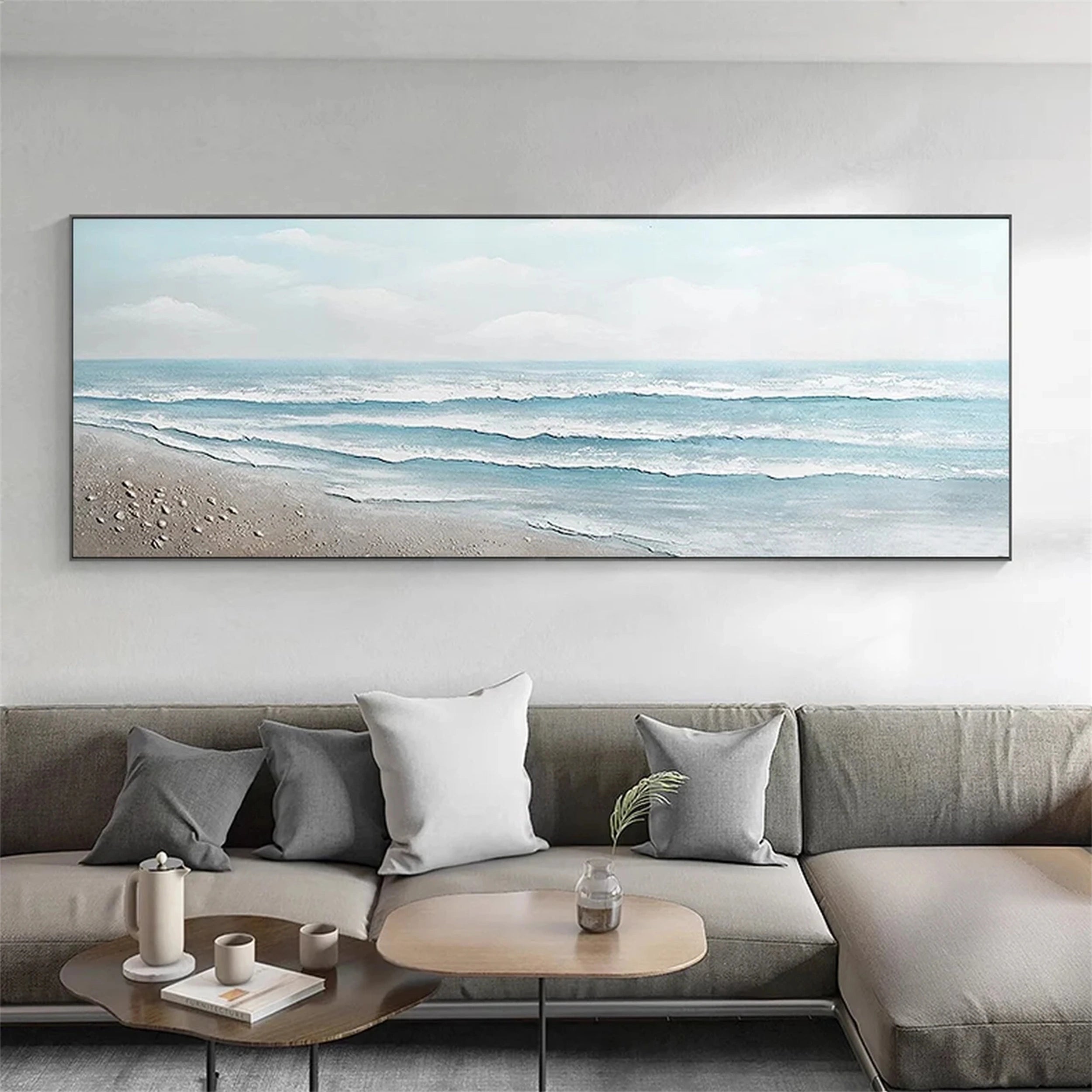Ocean and Sky Painting #OS 083 - Stunning Seascape Wall Art for Home & Office Decor - Perfect for Living Room, Bedroom or Beach House