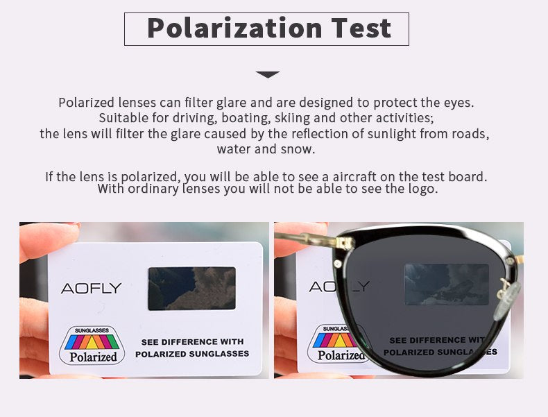 Aofly Women's Polarized Cat Eye Sunglasses with Alloy Frame - UV Protection, Fashionable & Lightweight for Driving, Beach & Outdoor Activities