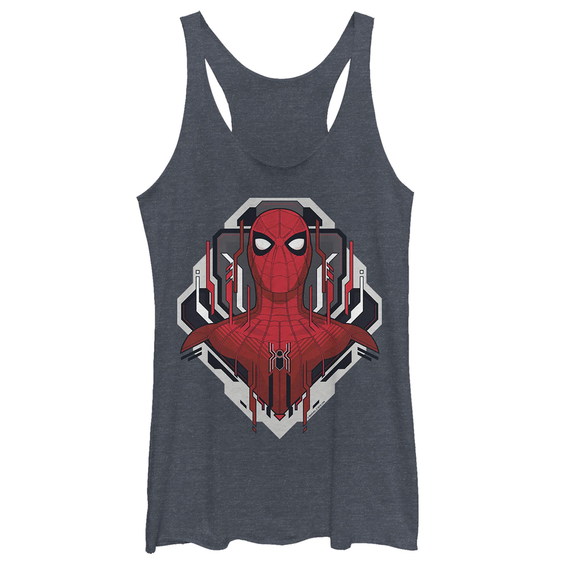 Marvel Spider Tech Badge Women's Racerback Tank Top - Comfortable Workout & Gym Wear for Fitness, Running & Casual Outfits