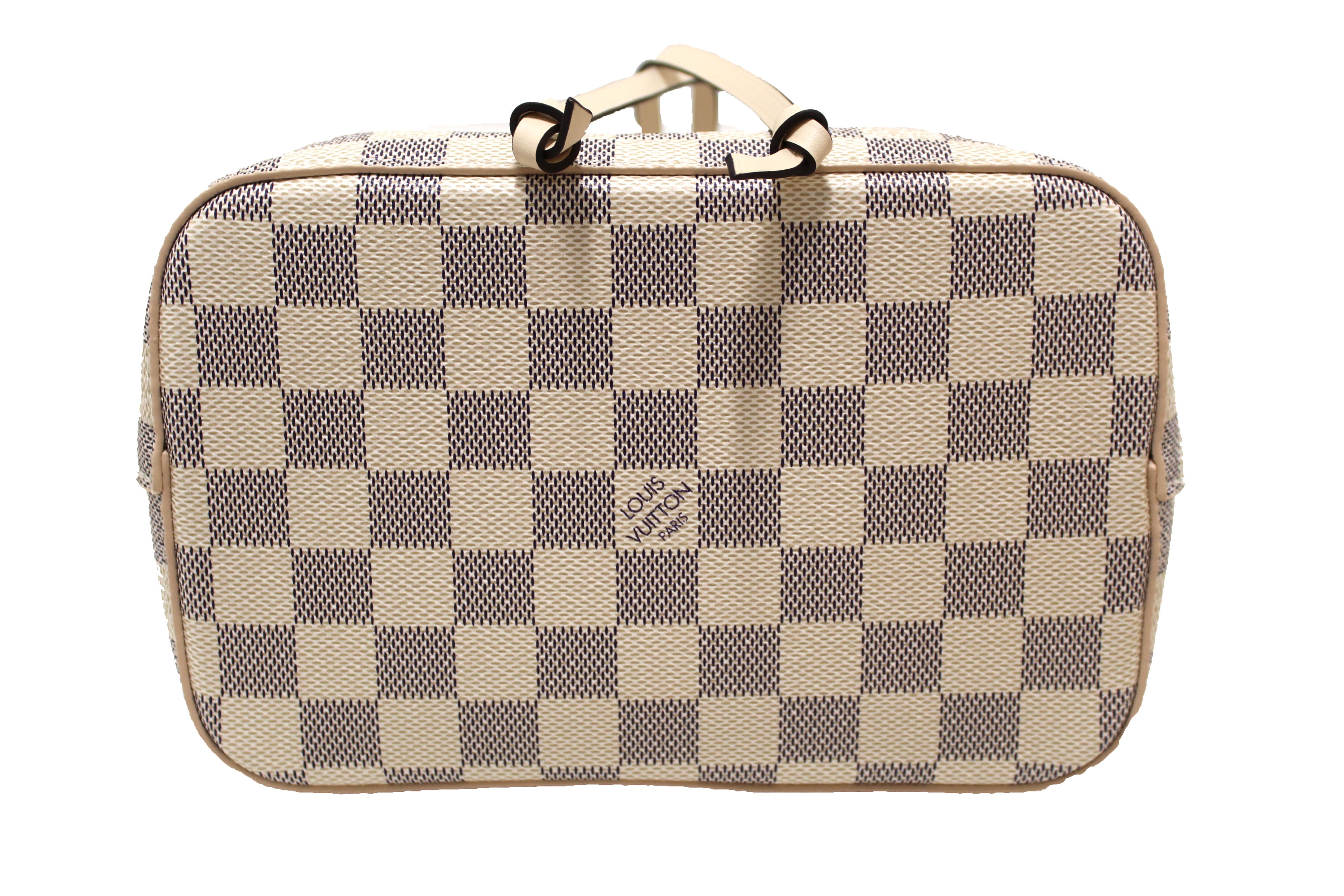 Authentic Louis Vuitton Damier Azur Canvas NeoNoe BB Crossbody Bag with Braided Handle - Luxury Designer Handbag for Women, Perfect for Work, Travel & Everyday Use
