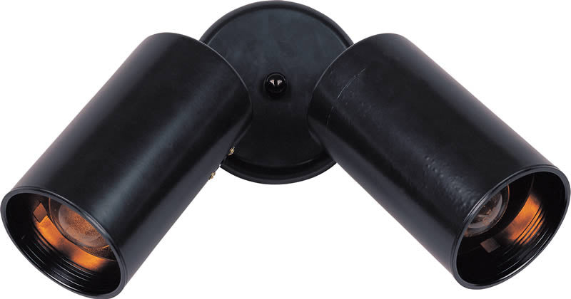 10H Spots 2 Light Outdoor Wall Mount Black - Durable Exterior Sconce for Porch, Patio, Garage & Garden Lighting