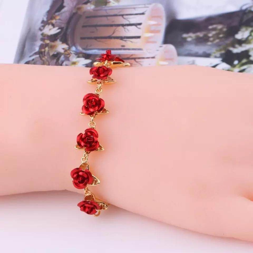 12 Rose Gold Bracelet for Women - Elegant Floral Jewelry Gift for Her | Perfect for Valentine's Day, Anniversary & Special Occasions