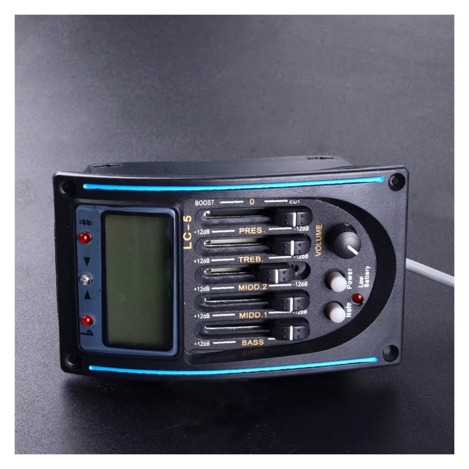 10Pcs 5-Band Acoustic Guitar Pickup with Preamp EQ Equalizer & Digital Tuner - Professional Guitar Accessories for Live Performance & Studio Recording