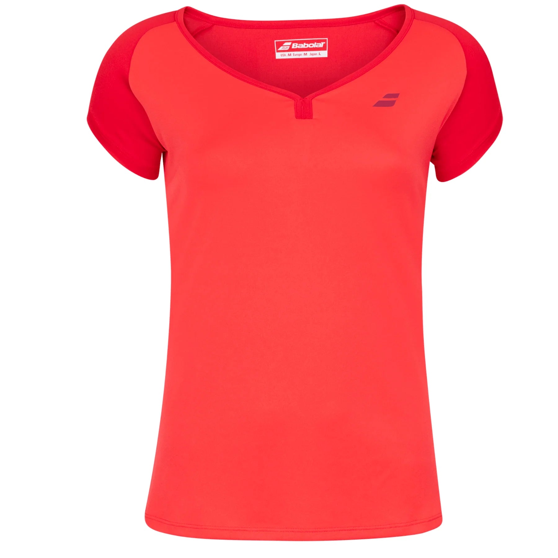 Babolat Play Cap Sleeve Girls Tennis Top - Breathable Performance Shirt for Junior Players (Tomato Red) | Perfect for Training, Matches & Casual Wear