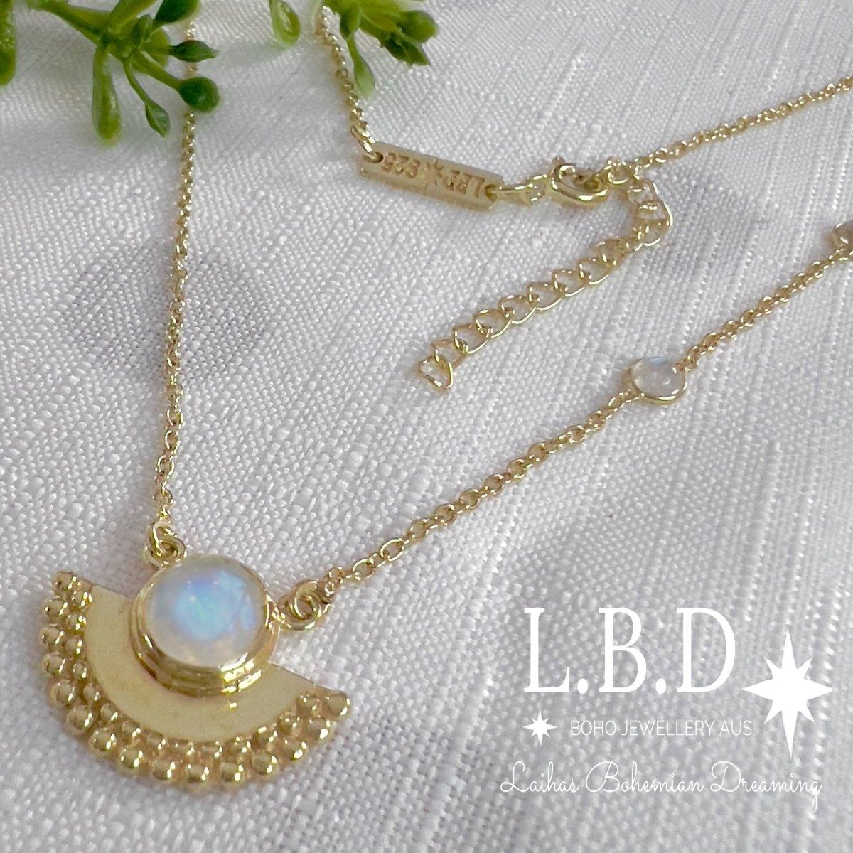 Dare To Dream Gold Moonstone Necklace for Women - Elegant Moonstone Jewelry Gift for Birthday, Anniversary & Special Occasions