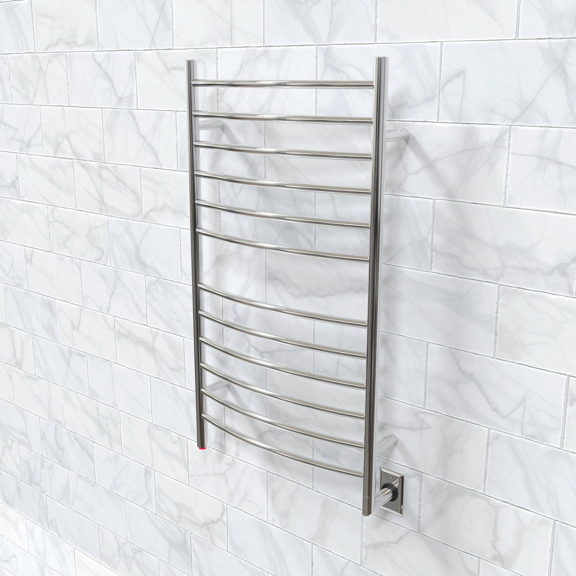 Amba Radiant Large Curved Plug-in & Hardwired Bathroom Towel Warmer - 23.6