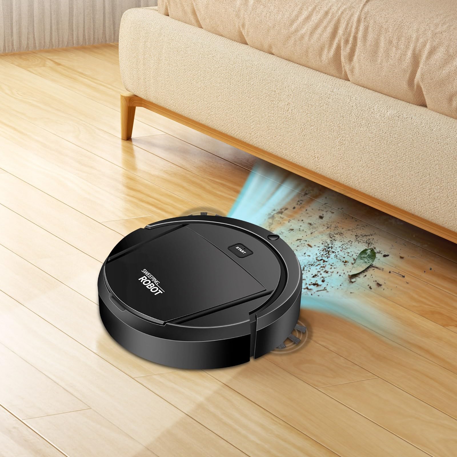 3-in-1 Robot Vacuum and Mop Cleaner with Wi-Fi/App Control, Self-Charging, Pet Hair Pickup for Carpets & Hard Floors - Perfect for Smart Home Cleaning & Pet Owners (Black)