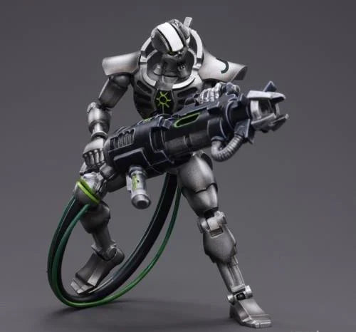 JOYTOY Warhammer 40k Necrons Sautekh Dynasty Immortal with Tesla Carbine - 28mm Scale Miniature Figure for Tabletop Wargaming, Painting & Collecting