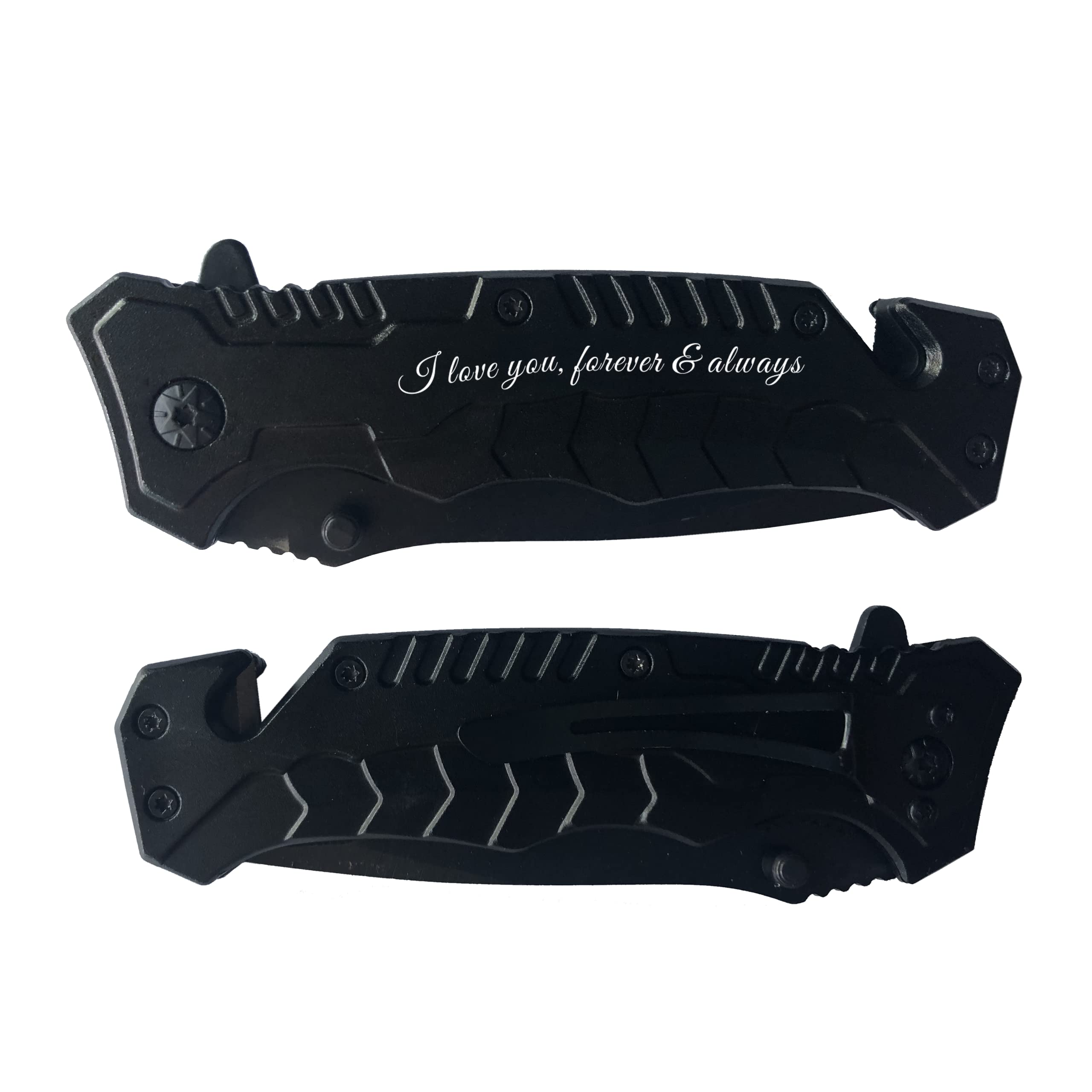 Personalized Engraved Pocket Knife Gift for Men - Custom Husband/Boyfriend Birthday, Anniversary, Christmas & Father's Day Present - Perfect for Camping, Hiking & Everyday Carry (EDC)