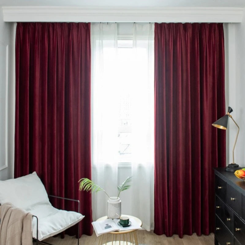 Luxury Plush Velvet Blackout Curtains for Bedroom - Custom Size Thermal Insulated Drapes for Living Room, Nursery & Home Theater (Room Darkening, Noise Reducing)