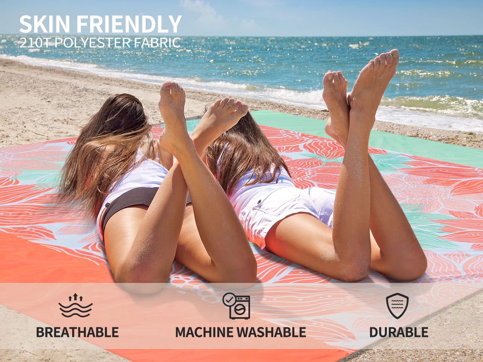**Waterproof Sandproof Extra Large Beach Blanket 79