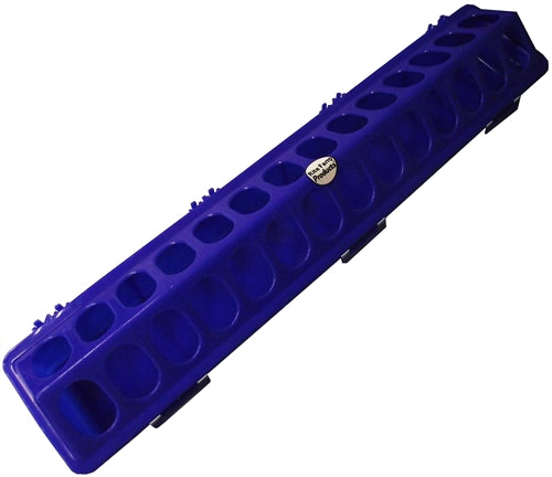 Rite Farm 20-Pack Blue Plastic Chicken Feeders for Chicks – Durable Poultry Feeder for Baby Chickens, Ideal for Coops, Farms, and Backyard Poultry Raising
