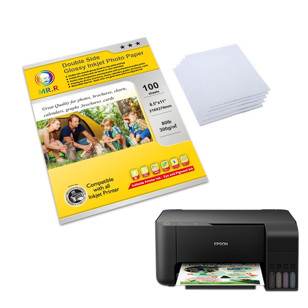 MR.R Double-Sided Glossy Inkjet Photo Paper - 8.5