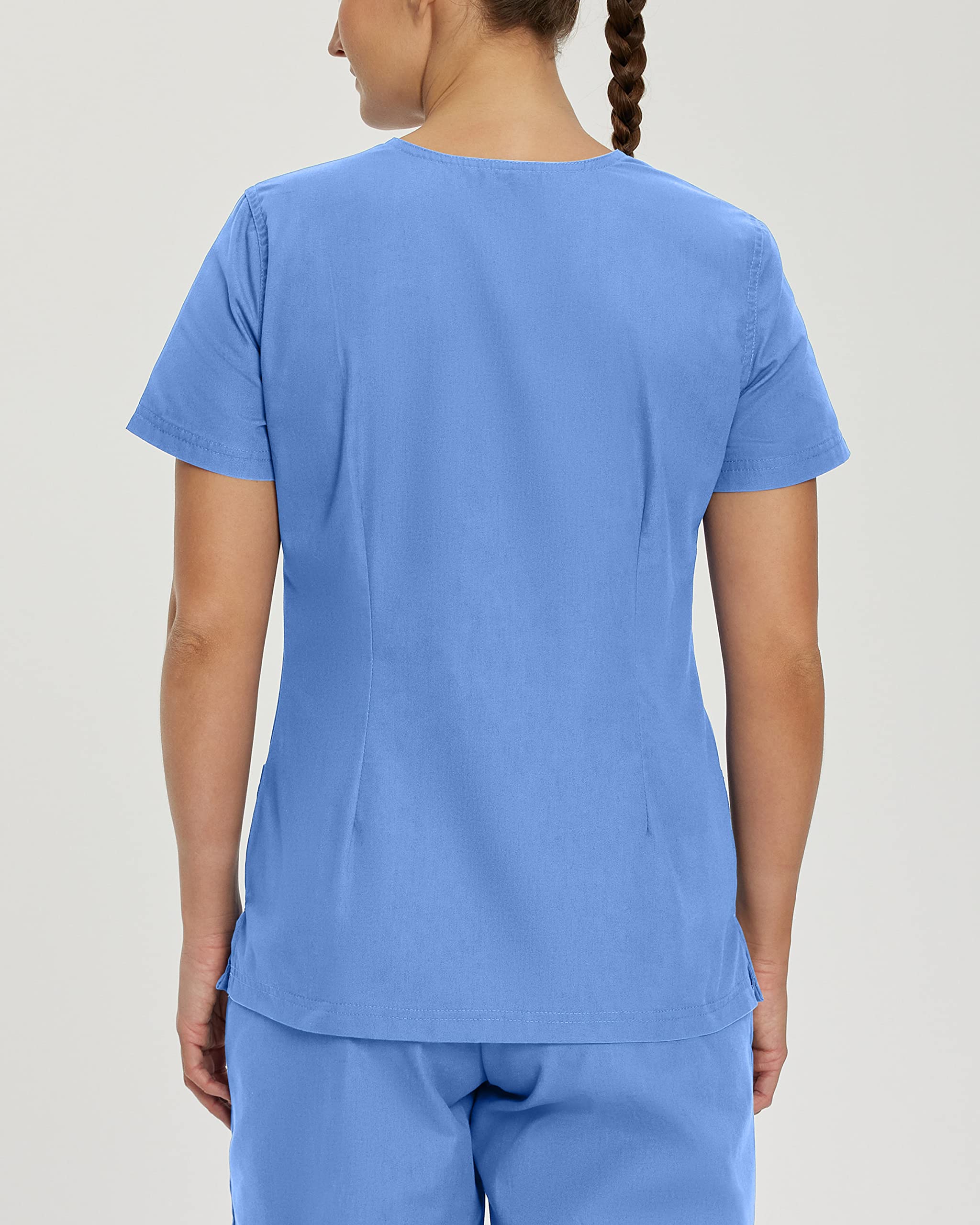 Landau Essentials 8111 Ceil Blue XS - Premium Medical Scrubs for Healthcare Professionals | Comfortable & Durable Workwear for Nurses, Doctors & Dentists | Perfect for Hospitals, Clinics & Long Shifts
