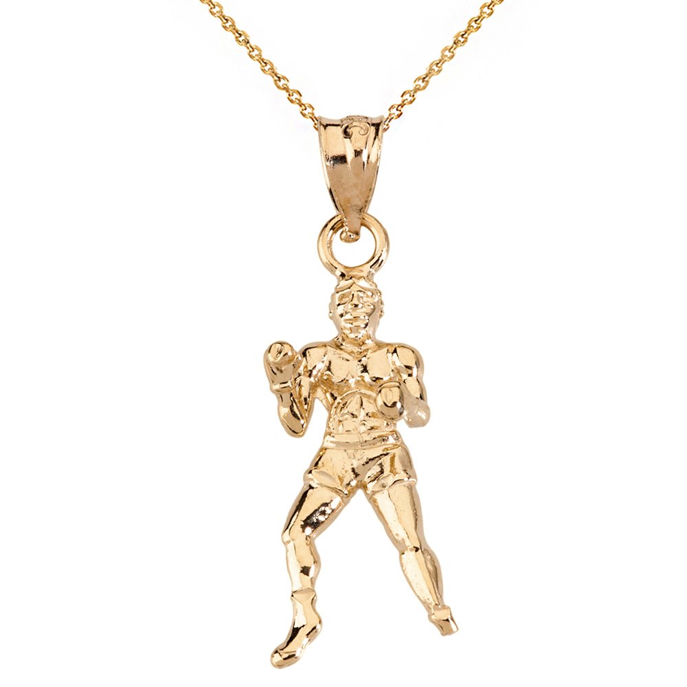 Men's Boxer Charm Sports Pendant Necklace - Boxing Gift for Athletes & Fighters - Perfect for Training, Competitions & Boxing Enthusiasts