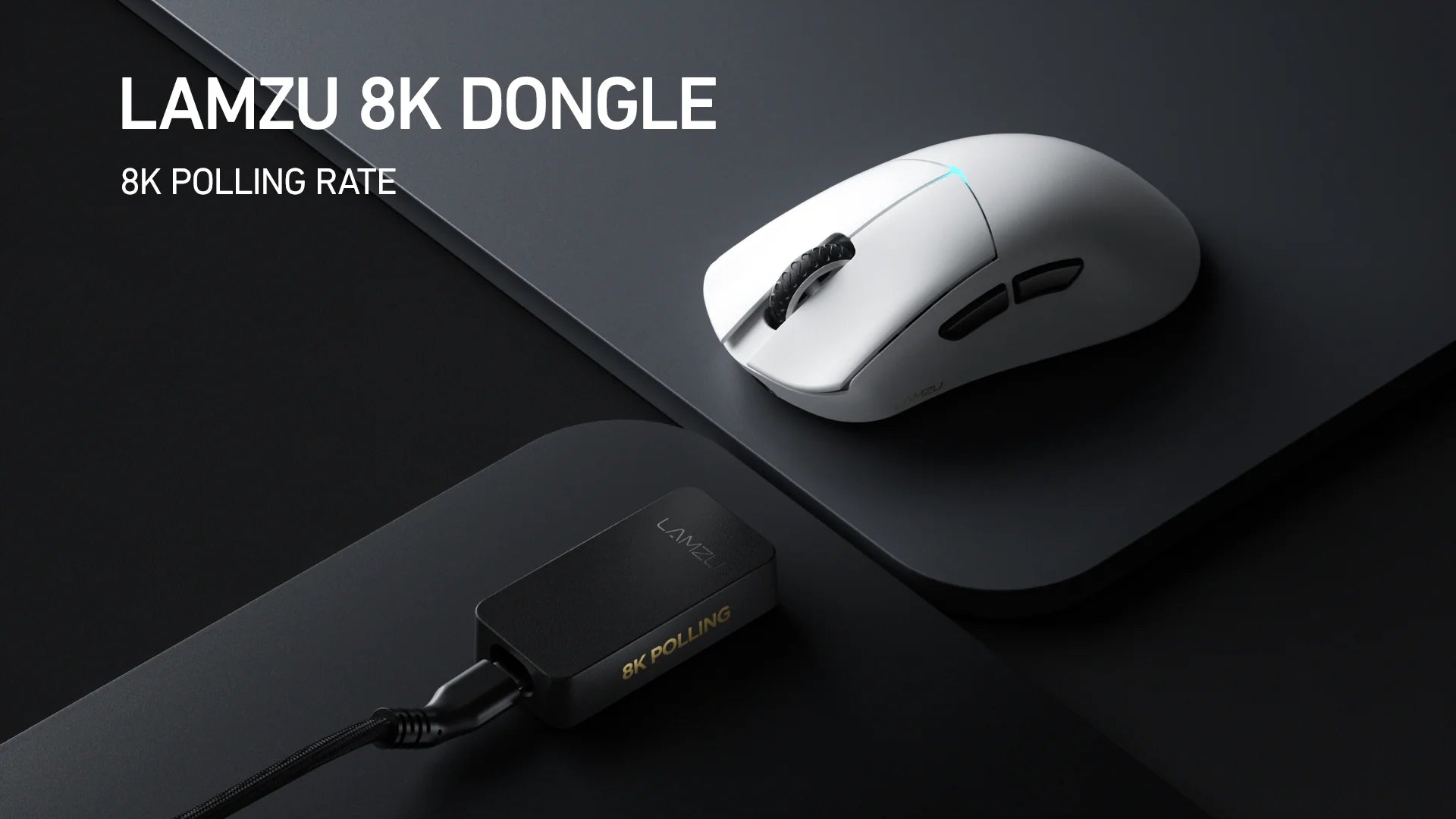 Lamzu 8K Wireless Gaming Dongle - High Performance USB Receiver for 8000Hz Polling Rate | Perfect for Esports, Competitive Gaming & Low Latency PC Gaming