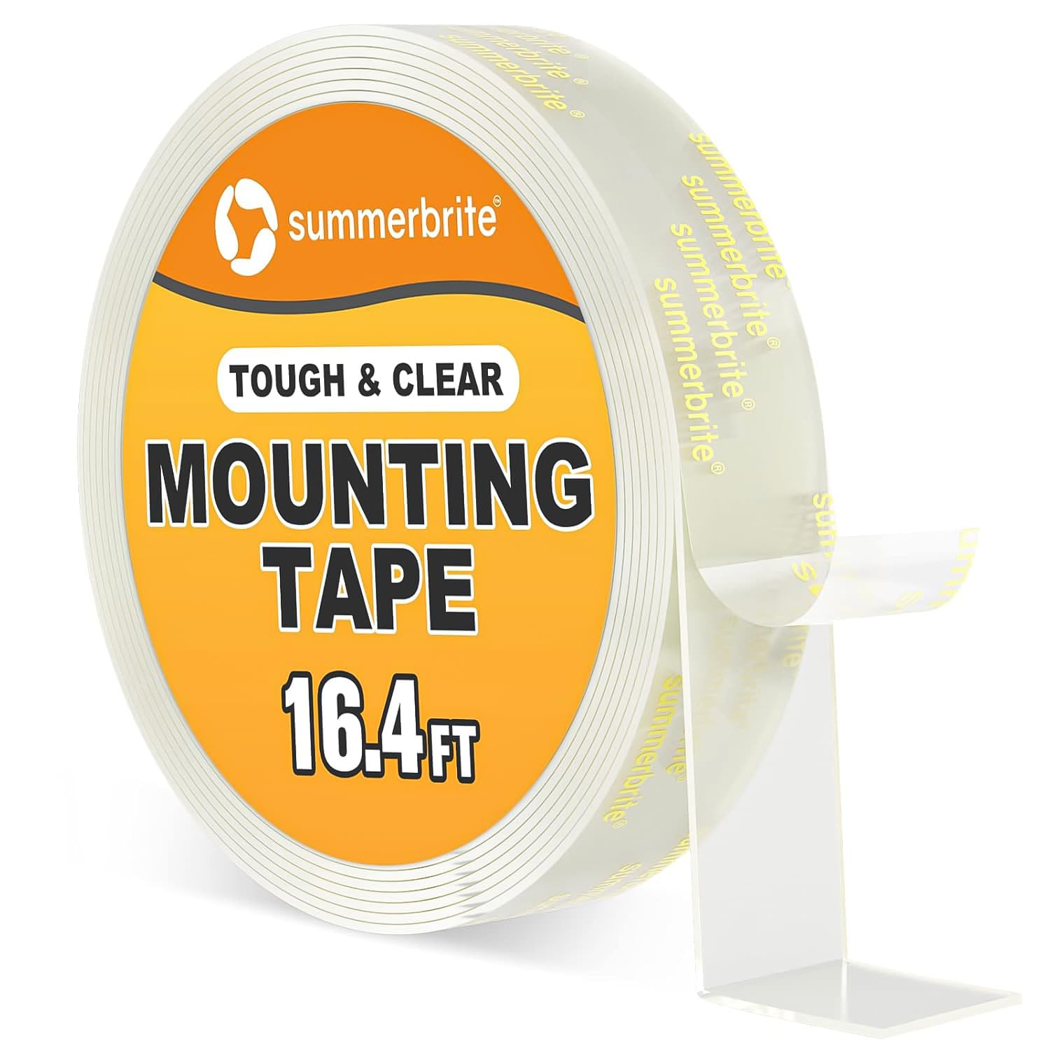 Strong Double Sided Tape - Heavy Duty Clear Mounting Adhesive, Waterproof Transparent 16.4FT Removable Wall Tape for Posters, Photos & Decor - Perfect for Home, Office & DIY Projects