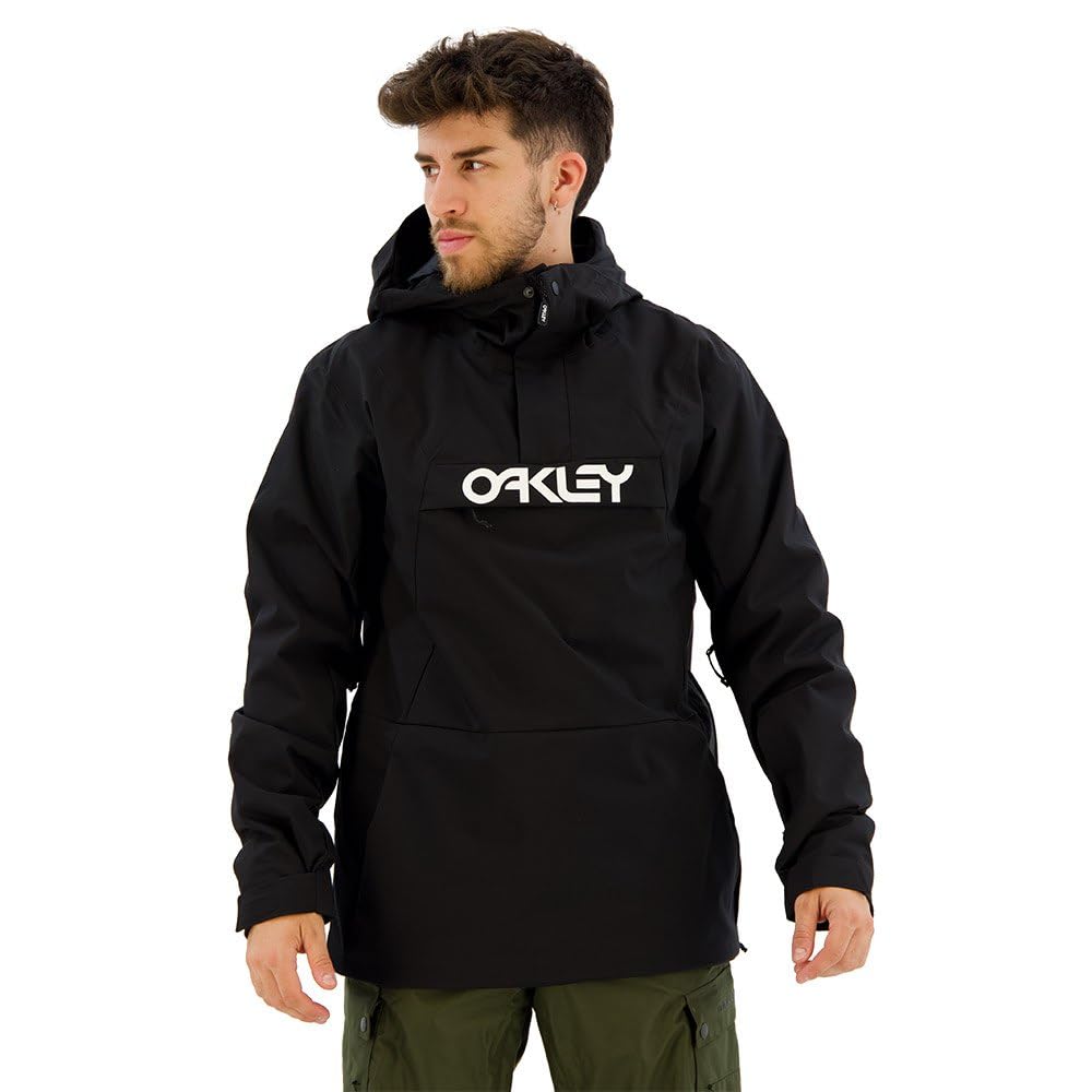 Oakley Men's Thermonuclear Protection TBT Insulated Anorak Jacket - Windproof Waterproof Winter Coat for Hiking, Skiing & Outdoor Activities (Blackout, Small)