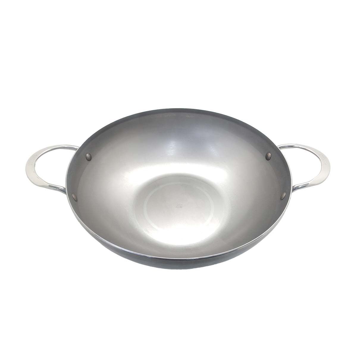 de Buyer Mineral B Pro Carbon Steel Wok Pan 32cm with Dual Handles - Hong Kong Exclusive | Perfect for Stir-Frying, Searing & Asian Cooking