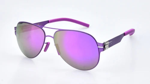 **Aimee Men's Polarized Sunglasses - Full Rim Oval Double Bridge Stainless Steel Frame - UV Protection for Driving, Fishing & Outdoor Activities (Model 6114)**