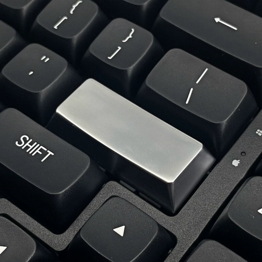 Premium 2.25U Metal Enter Keycap - Silver Textured Mechanical Keyboard Key for Custom Builds | Perfect for Gaming, Typing & Mechanical Keyboard Enthusiasts