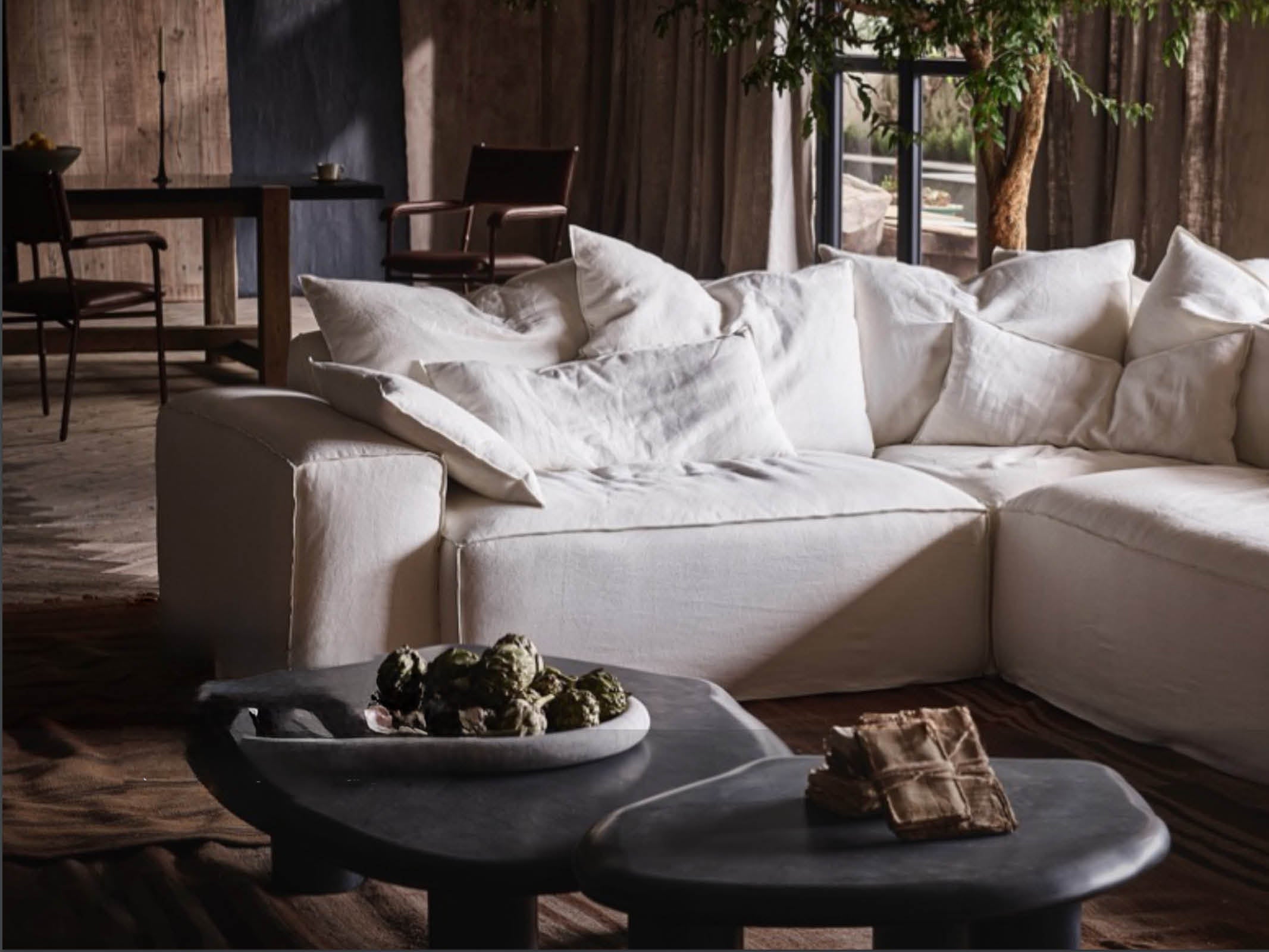 Modular Sofa Set - Modern Sectional Couch with Removable Cushions for Living Room, Lounge & Home Theater Comfortable Seating