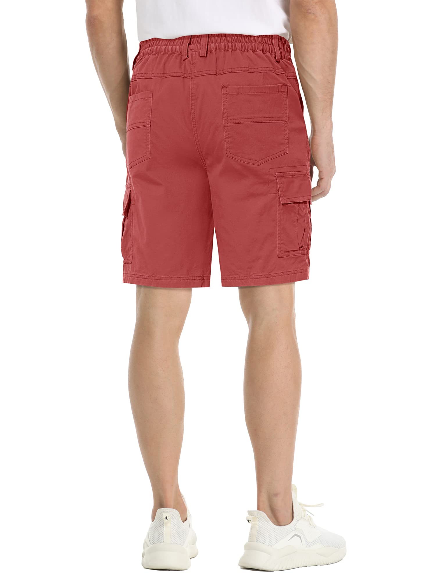 MAGCOMSEN Men's Cargo Shorts with 6 Pockets - Stretch Twill Above Knee Casual Work Shorts for Outdoor, Hiking, and Summer Activities