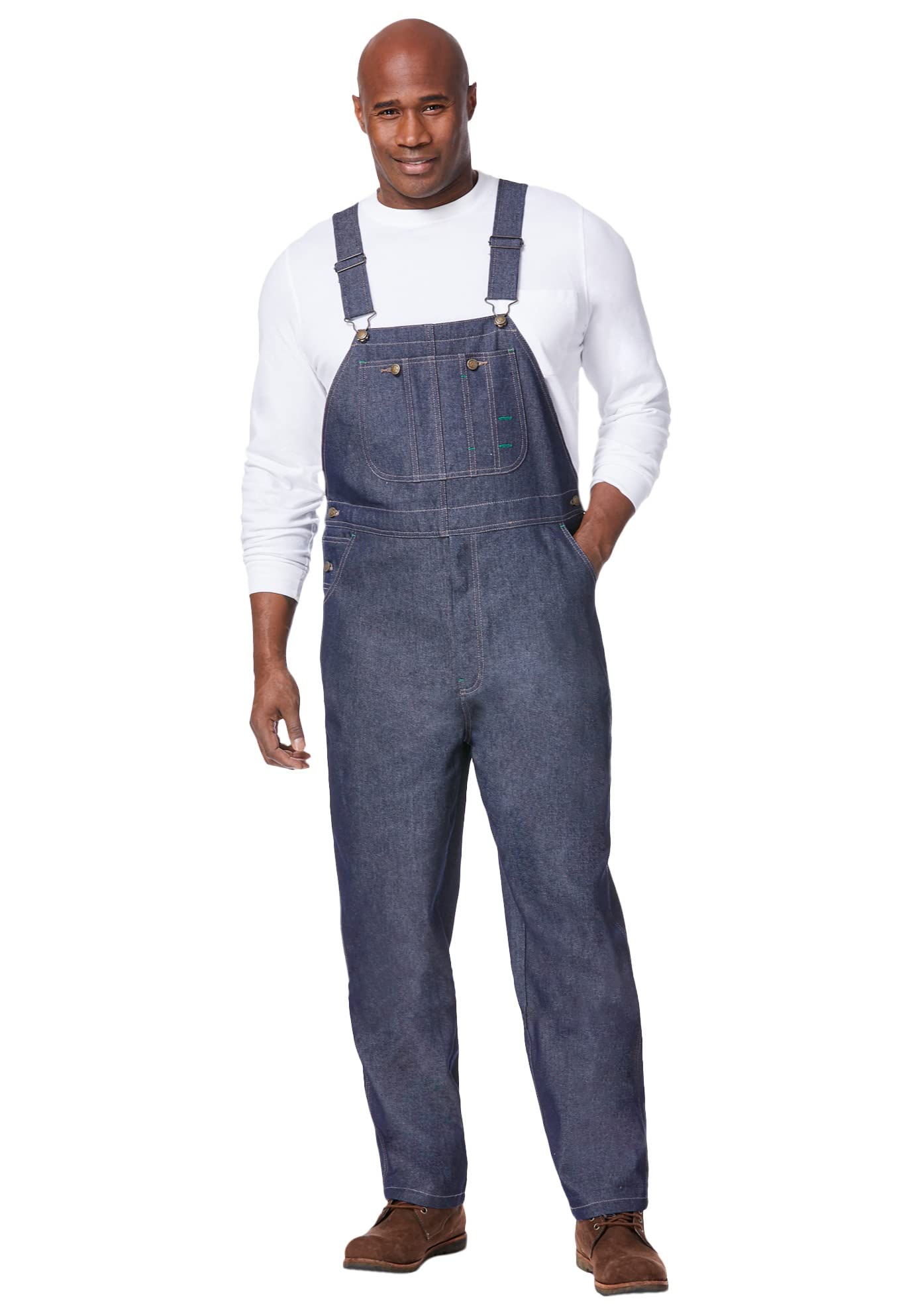 KingSize Men's Big & Tall Lightweight Comfort Denim Overalls - Liberty Blues - Perfect for Work, Casual Wear & Outdoor Activities