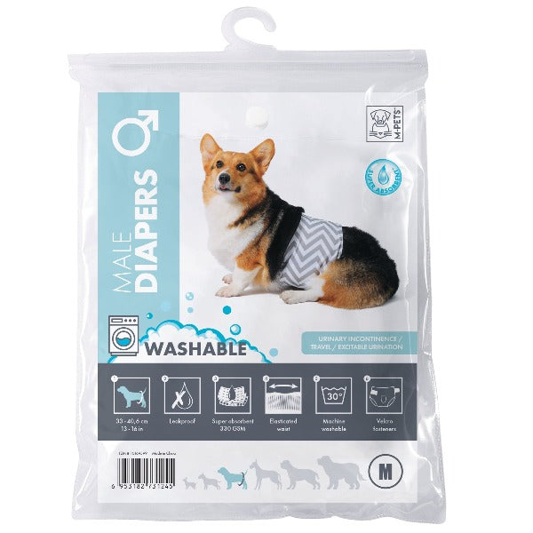 Washable Male Dog Diapers for Pets - Reusable & Absorbent Incontinence Pants - Perfect for House Training, Senior Dogs & Travel Use